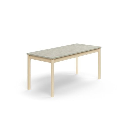 Pöytä DECIBEL, 1600x700x720 mm, ääntä vaimentava linoleumi, koivu/harmaa