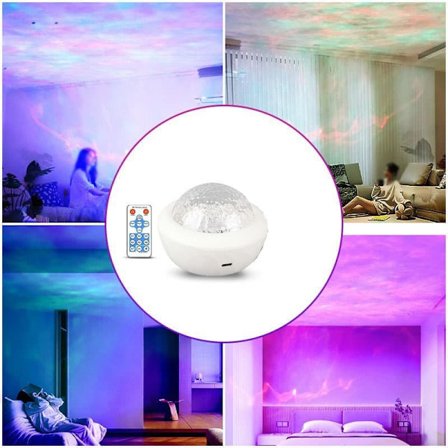 LED Tähtitaivasprojektori Lapsille – Ladattava Yövalo Aurora-efektillä, 16 Valoefektiä & Kaukosäädin_TF_TF