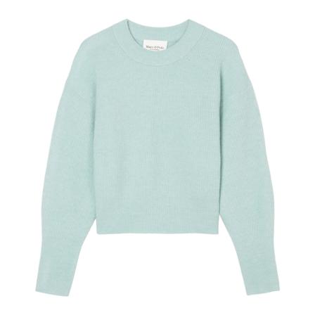 Marc O'Polo Round neck knit jumper, regular fit Blå, Dame Striktrøjer
