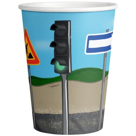 Byggarbetsplats Pappersmugg 8-pack - Partyninja.se