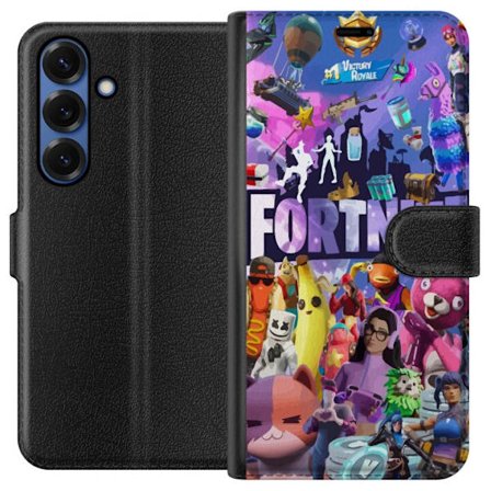 Kompatibel Tegnebogsetui til Samsung Galaxy S26+ Fortnite kollage Victory Royale karakterer skins bytte farverig Fortnite gaming design