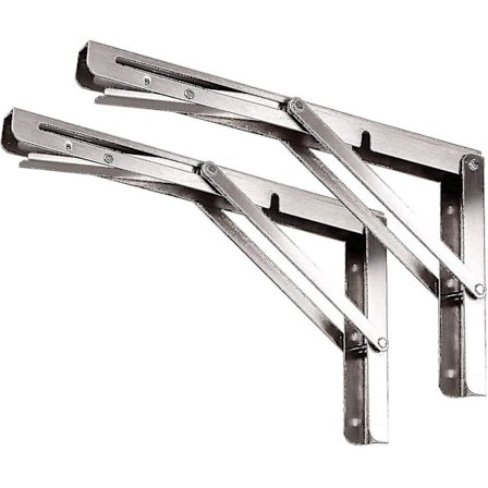 Piao 400mm Fällbar Konsol i Rostfritt Stål Fällbar Konsol Vägg Hylla Konsol 2 Stycken Med Fästskruvar