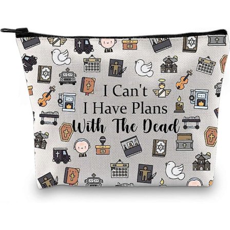 Gravferdskonsulent Gave Jeg Kan Ikke Jeg Har Planer Med De Døde Sminkeveske Begravelsesagent Kosmetikkveske Gravferdskonsulent Venn Mørk Humor Gave (