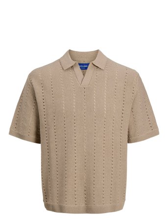 Jack & Jones | Jorparos Knit Easter Ss Crochet Polo Jnr | 176