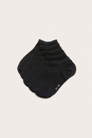 Kappahl | Krótkie skarpetki 5-pak | Czarne