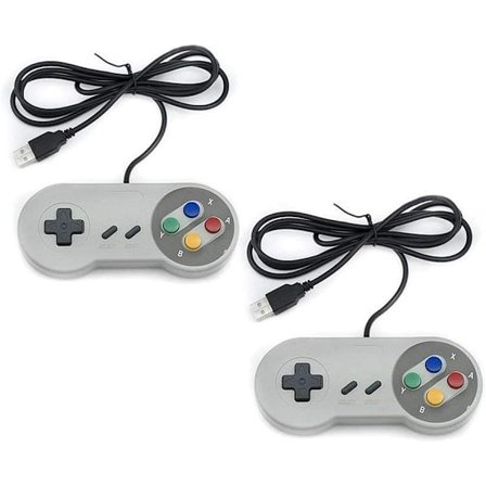 2 stk. Snes/NES Imitation USB Controller - Klassisk Retro Gamepad