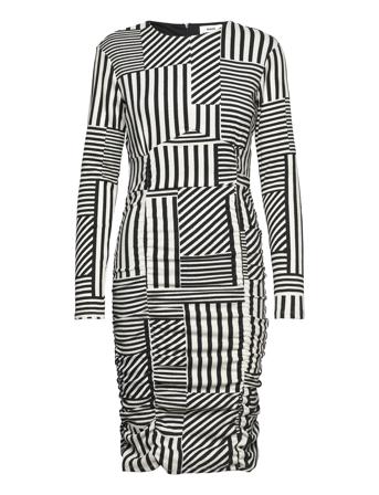 Pollux Amelia Dress Aop Dresses Bodycon Dresses Svart Mads Nørgaard