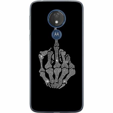 Motorola Moto G7 Power Genomskinligt Skal Fuck You Bling