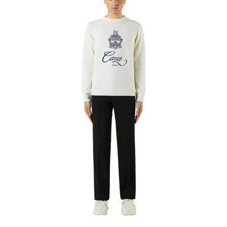 Casablanca, Round-neck Knitwear Biały, Mężczyzna, Rozmiar: M