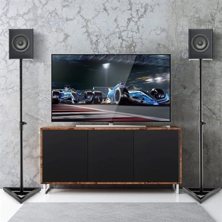 Højttalerstativer 97–157 cm 2-pak – Sort