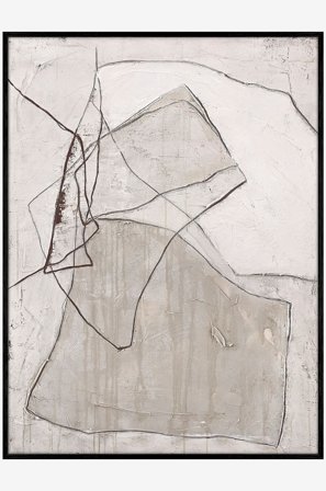 Malerifabrikken - Design Painting / Cover / 90x120 Cm / Sort ramme - Beige - Billeder - 90X120 - Fra Homeroom
