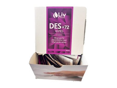 LIV Ytdesinfektionsservett Des+72 singelpackad 150/fp - Lyreco - Städ och hygien - Desinfektionsmedel - Desinfektionsservetter