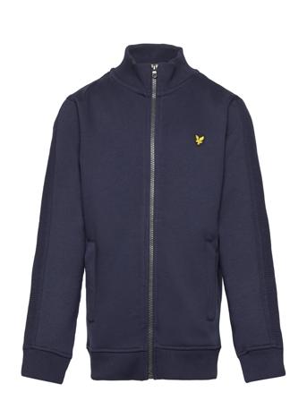 Contrast Ottoman Zip Thru Funnel Navy Lyle & Scott Junior