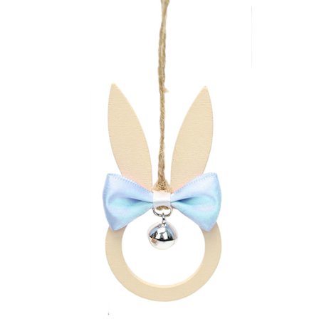 Påske Kanin Trædekoration med Butterfly og Klokke Hængende Vedhæng Håndværksgave