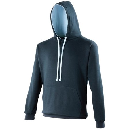 Awdis Varsity Hooded Sweatshirt / Hoodie 2XL New French Navy/Sky Blue