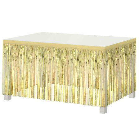 Bordskørt Frynser Lys Guld