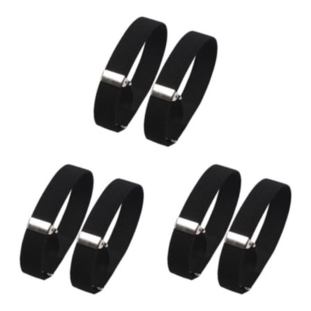 1/2/3/5 2-pack Mode herrskjortärmshållare elastisk Svart 2x32cm