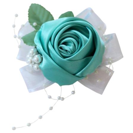 Håndleds Corsage, Blå Corsage Håndblomst til Brudens Ære Bryllup Håndleds Corsage Håndblomst