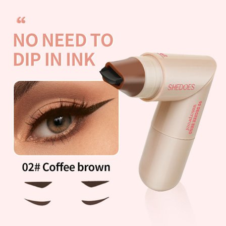 Rotations Eyeliner Stempel Pen, Vandtæt og Langtidsholdbar Dobbelt-Endet Eyeliner Stempel M3d8 01# Naturlig Brun, 2.1 ml