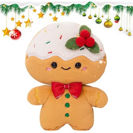 Jul Pepparkaka Kudde | Jul Plyschleksak | Pepparkakskuddar | Jul Gosedjur | Pepparkaksgubbe Plysch Vanilj