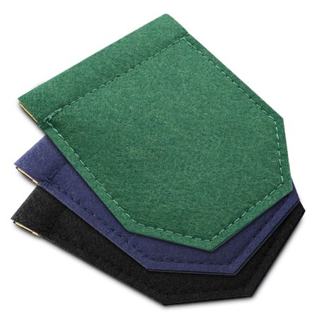 Conjunto de Suporte de Lenços de Bolso Preto, Verde e Azul Marinho para homens - Conjuntos de lenço de bolso
