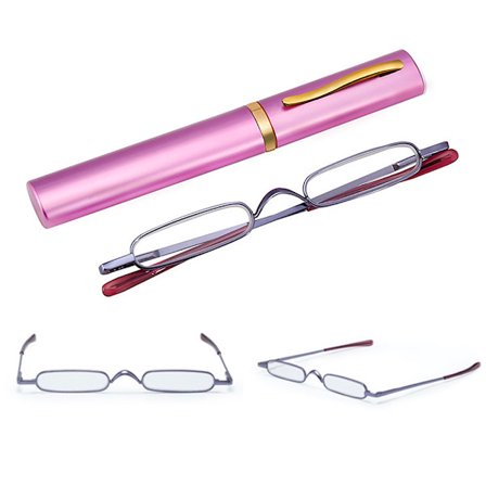 Lesebriller med beskyttende metallfutteral (styrke +1,0 til +4,0)