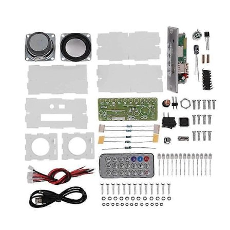 DIY Bluetooth Højttaler Kit med LED Blinkende Lys Loddeprojekt USB Mini Hjem Stereo Lydforstærker DIY Kits