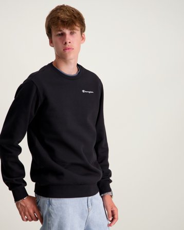 Champion Crewneck Sweatshirt Czarny Swetry Chłopiec - Kids Brand Store