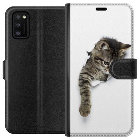Samsung Galaxy A41 Lompakkokotelo Utelias Kissanpentu