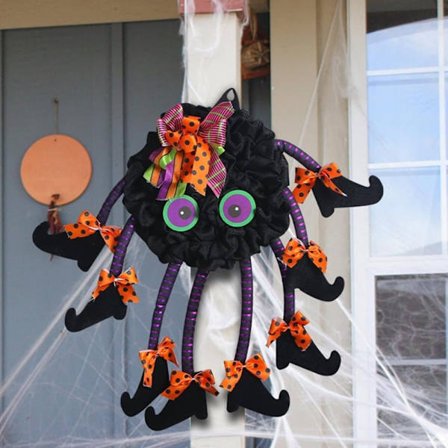 Halloween dekorasjon dørkrans for spøkelseshus hengende skilt innendørs utendørs festdekorasjoner halloween krans, anheng, skilt for hjem, bondegård, 