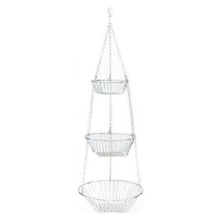 Hängande hylla krom H 80 cm 3 delar