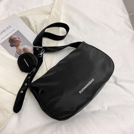 Crossbody-väska Oxford-väska SVART