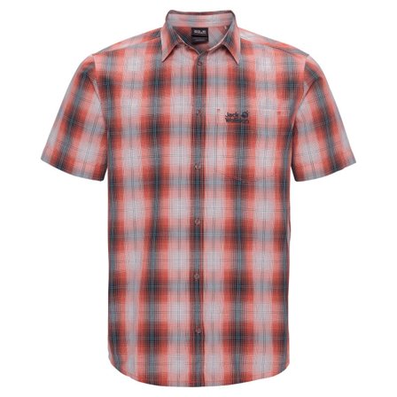 Jack Wolfskin Men's Hot Chili Shirt Men short-sleeved shirts Red S