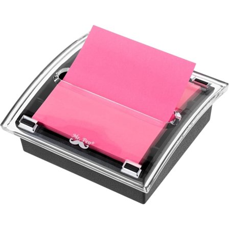 Pop-up-lappholder, 7,6 x 7,6 cm, svart, selvklebende lappholder, skrivebordsholder for lapper