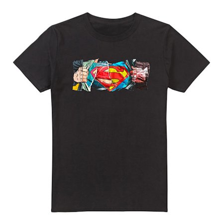 Superman Herr T-shirt L Svart