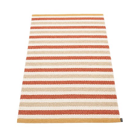 Pappelina Teo gulvteppe 70 cm x 120 cm, brick/beige/vanilla