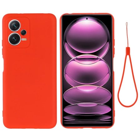 Matt Xiaomi Poco X5 / Xiaomi Redmi Note 12 skal av flytande silikon - Röd
