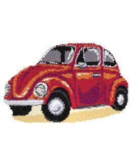 Ryematte/veggteppe Rød Bil - Orchidea