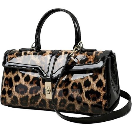 ING Dame Stor Håndtaske Leopardprint Europæisk og Amerikansk Stil Shopper Tote Taske med Lang Skulderrem til Daglig Brug Kontor Rejse eller Shopping