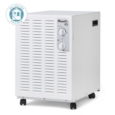 Woods SW43FW I-EcoDefrost+ Affugter med luftfilter, 190 m², Indeklima