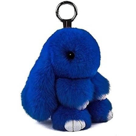 Fluffy kanin nøkkelring Søt plysj kanin nøkkelringer Dameveske Pom Pom Nydelig nøkkelring IC