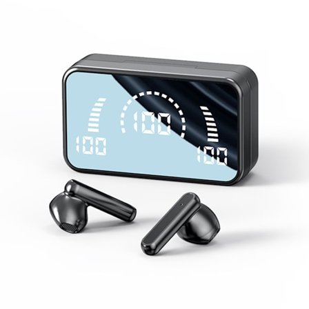 RY-S20 TWS trådløse ørepropper hodetelefoner 2000 mAh speilglass LED smart batteridisplay øretelefoner tws