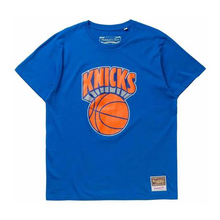 Mitchell & Ness, T-Shirts Blauw, Heren, Maat:XL