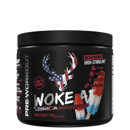 Pre-workout Bucked Up Woke AF PWO, 260 g, Rocket Pop - Bodyman.dk