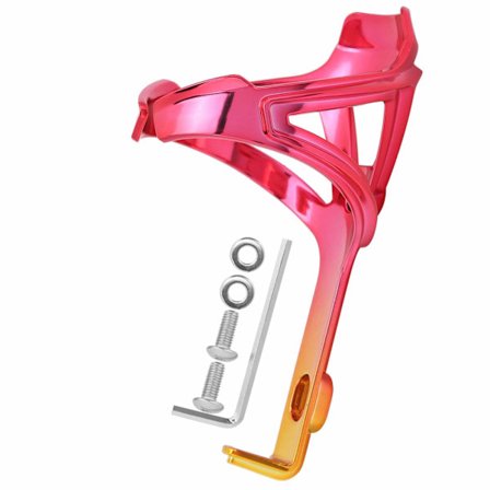 Tofarvet cykelholder til vandflaske Burflaske Sikkert fæste Cykeltilbehør Rødt guld