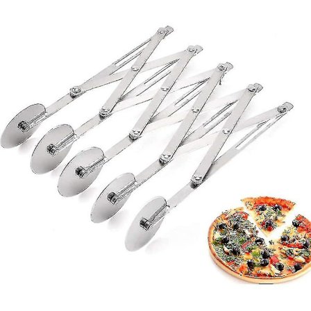 Dej Cutter, Pizza Cutter Rustfrit Stål 5 Hjul Justerbar