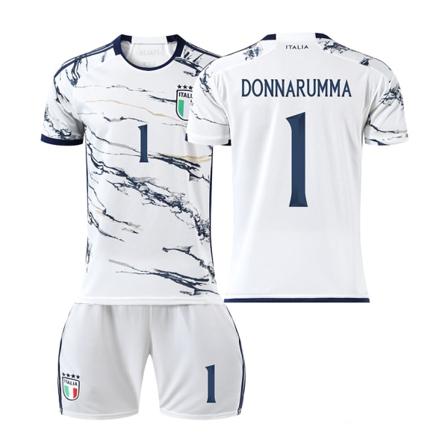 23-24 kauden Euroopan Cup Italian vierasjalkapalloasu 6 Verratti 1 Donnarumma 18 Barella paita No. 1 Away #22