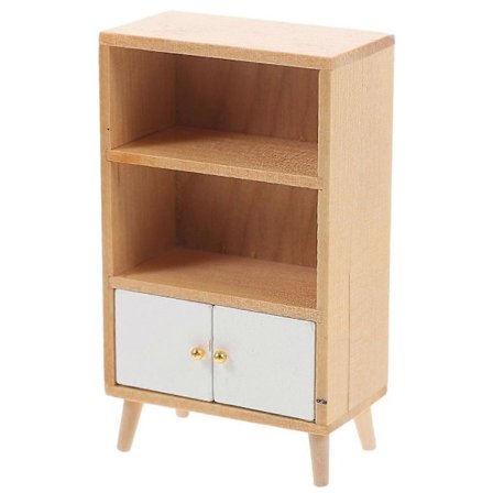 Mini Kaapin Huonekalujen Koristelu Nukkekoti Puinen Kirjakaappi Pienoiskirjahyllymalli