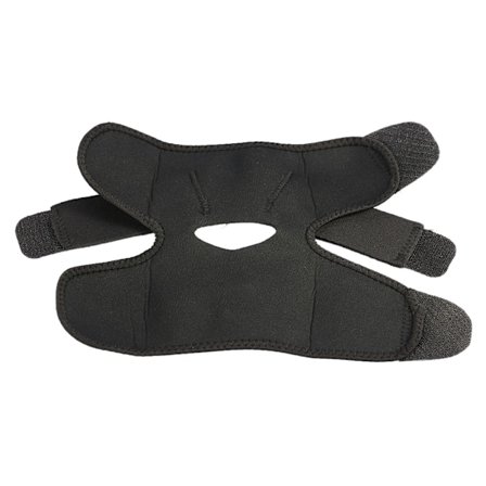 Justerbar Åndbar Ankelstøtte Skinne Fod Forvridning Skade Smertelindrende Wrap Rem Beskytter Sort