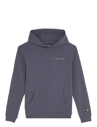 Script Embroidered Hoodie Grey Lyle & Scott